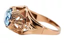 Original Vintage 14K Rose Gold Aquamarine Ring Vintage vrc080r